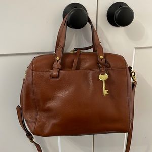 Fossil Brown Leather Rachel Satchel